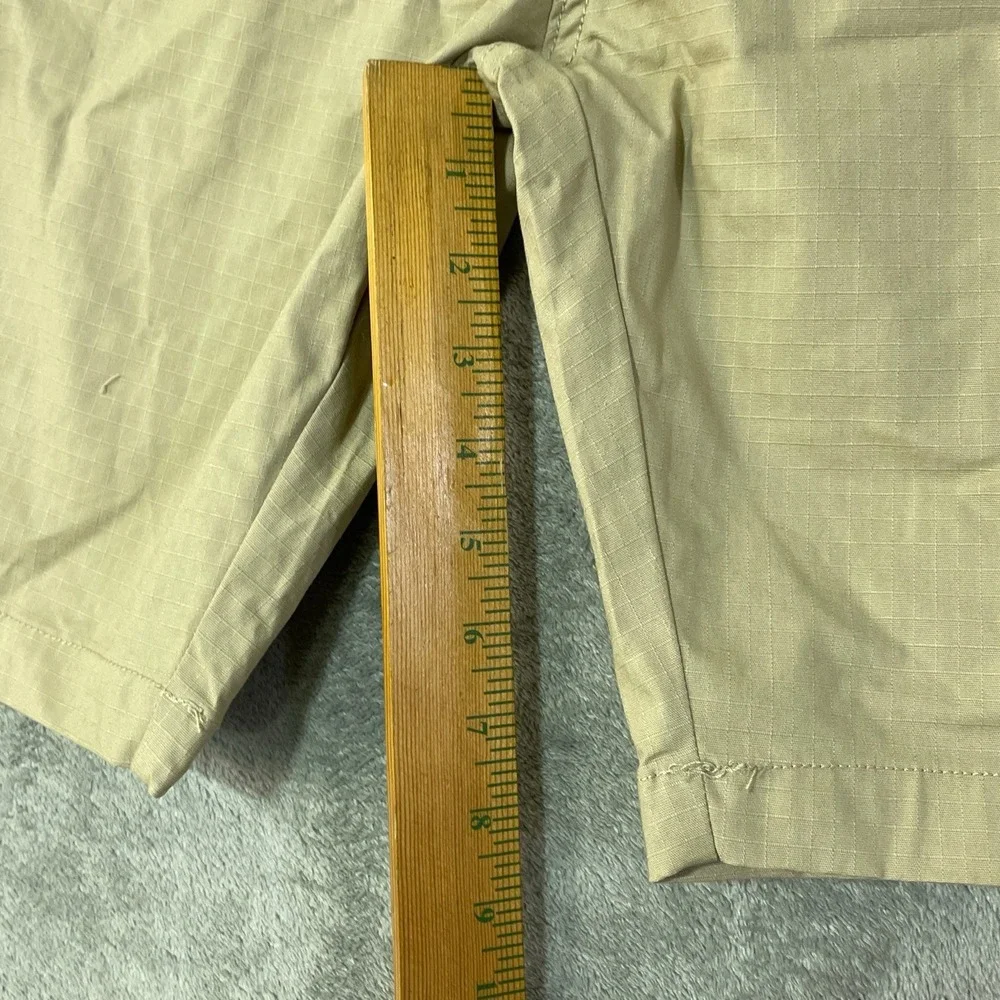 NWT Rugged Trail Cargo Shorts Men's 36 Khaki Cotton Stretch Ripstop